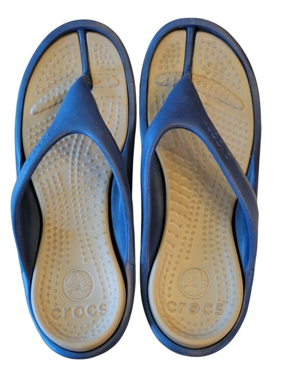 Crocs Athens Flip Flops Sandals Men\'s Size 12 Navy Blue New Unworn